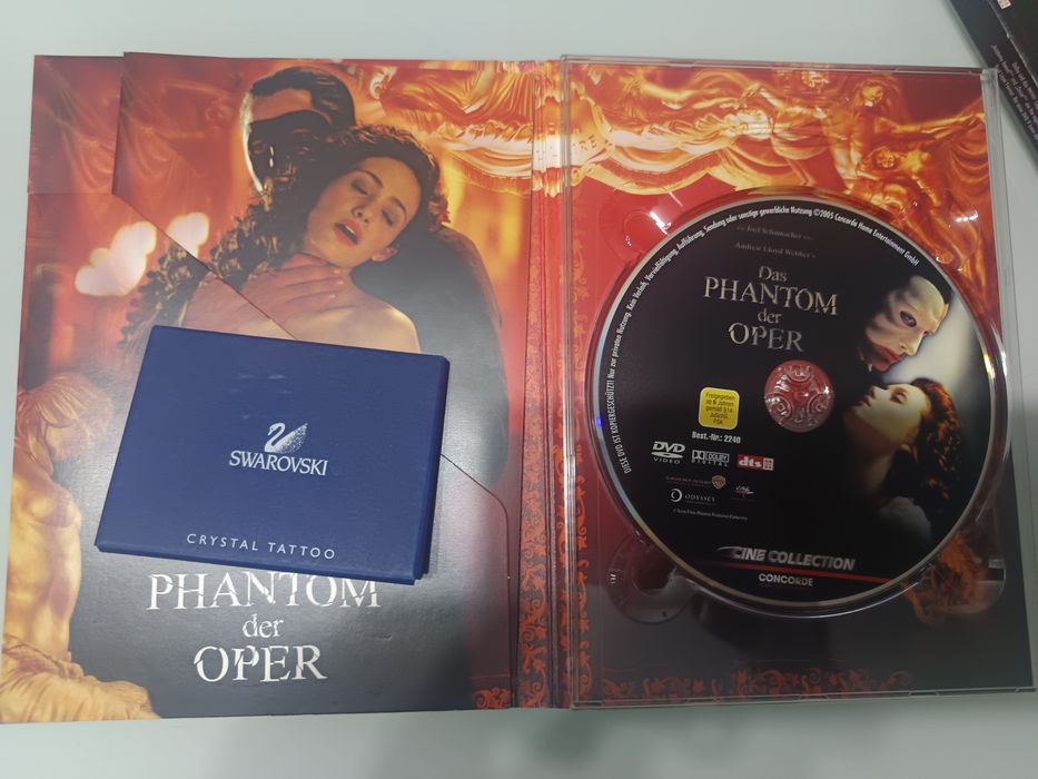 Fantoma de la opera dvd original Swarovski crystal tatoo bonus