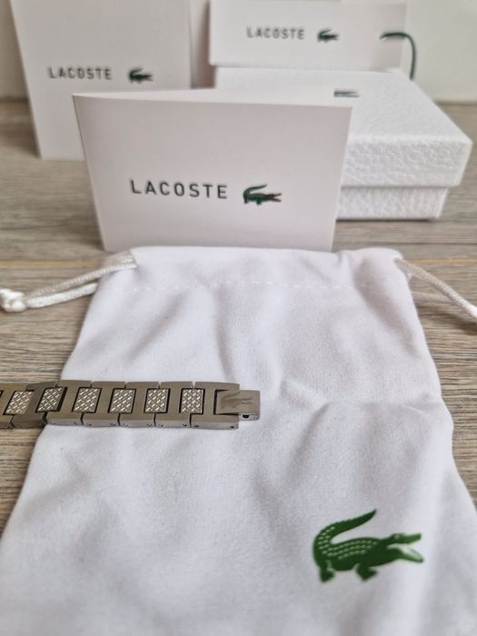 Bratara Lacoste - 21cm - Argintiu