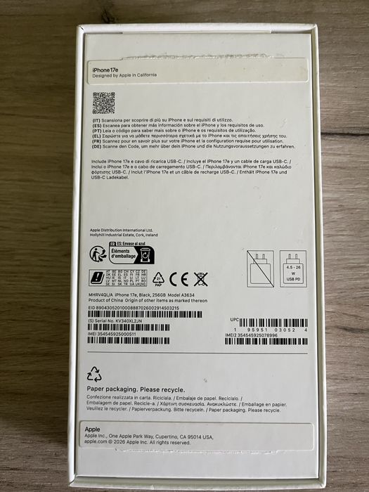 Iphone 17e 256 gb black