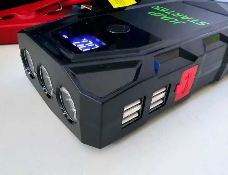 Автомобилен стартер Jump Starter 18000mAh, 12V, 2000А + КОМПРЕСОР