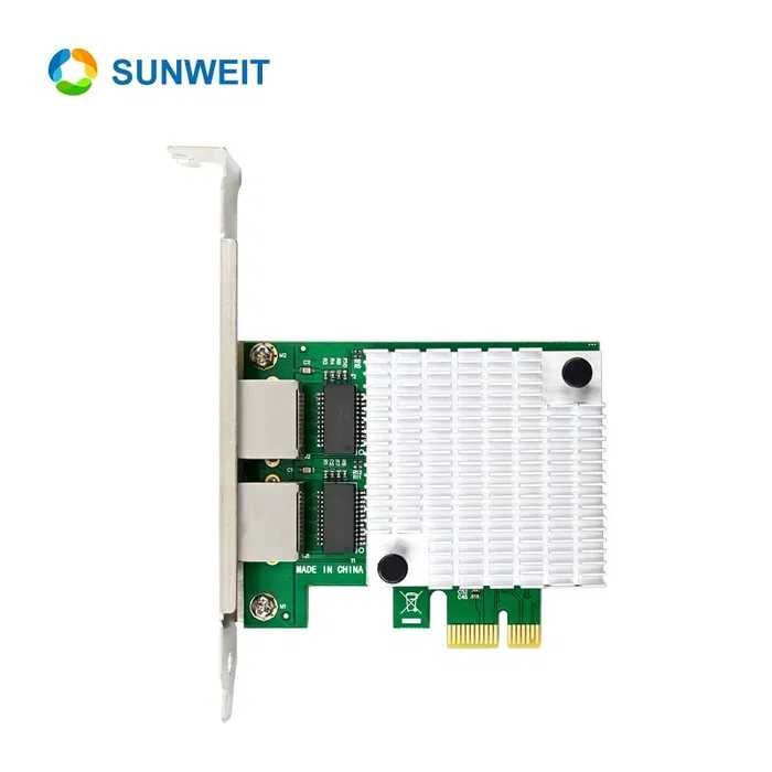 Dostavka. Realtek RTL8111H Dual RJ45 Gb PCIe tarmoq kartasiPC LAN Card