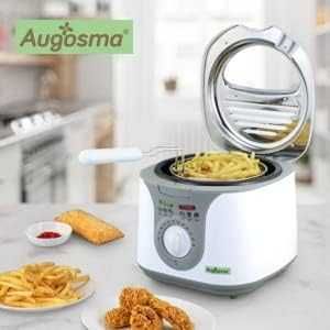 REDUS de la 315 RON, Friteuza electrica 1200-1450 W, 90°C - 190°C, cu fereastra de vizitare , capacitate 2L, ideala 1-2 persoane