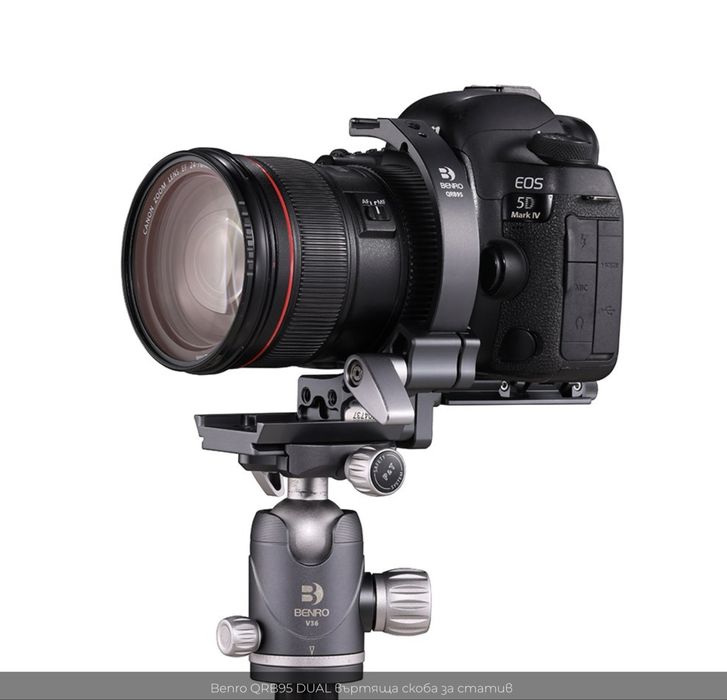 Продавам BENRO QRB95 DUAL въртяща скоба за статив за фотоапарат