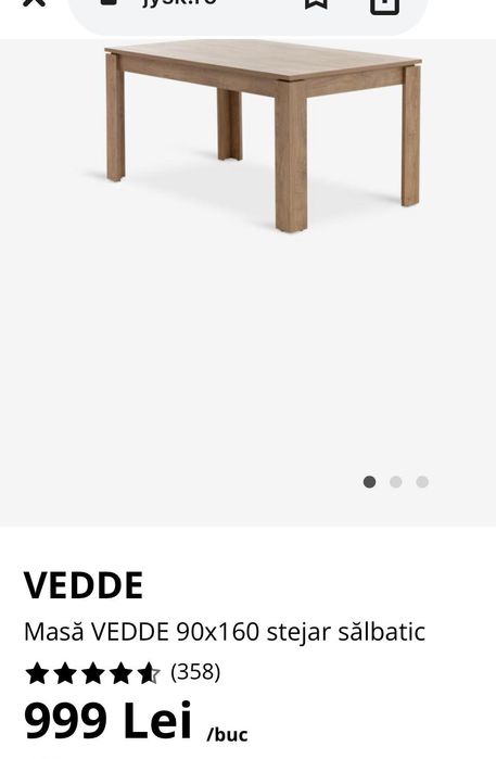 Masa living mdf stejar sălbatic