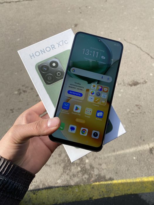 Honor X7C 8/256 GB karobka dakument bor xolati zoʻr aybi yoq ochilmaga