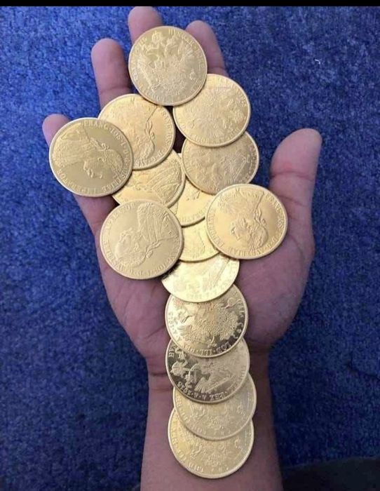 Vand galbeni placati cu aur de 24k Frank Iosif 4 ducat 1915 1/1 cu cei