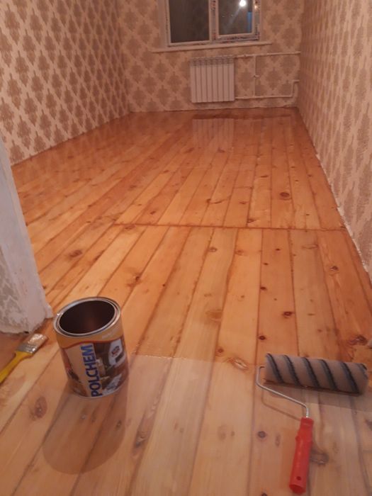 Шлифовка пол полировка палубный пол паркет лакировка реставрация