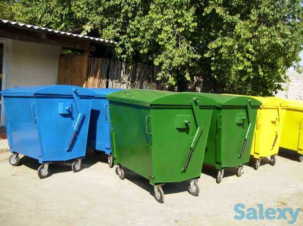 Металлический контейнер для мусора 1100 литр 770 л, 660 л, 240л, 120 л