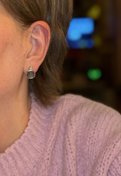 Серьги с кварцем необычного цвета