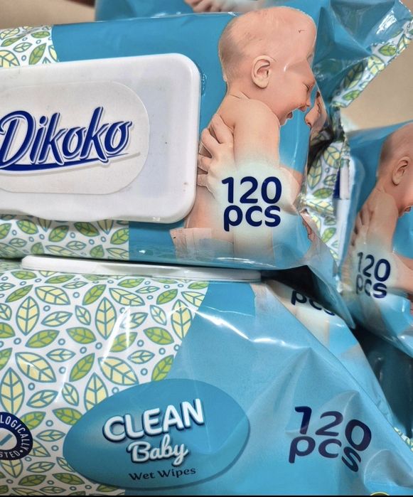 Servetele umede Dikoko pentru bebelusi, 6 pachete - 120 pcs/pachet