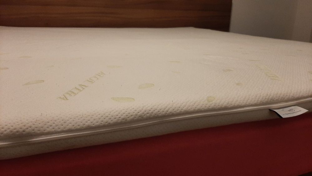 Topper saltea NOU! 180x200, Latex Cool Gel, 4cm, husă detașabilă Aloe