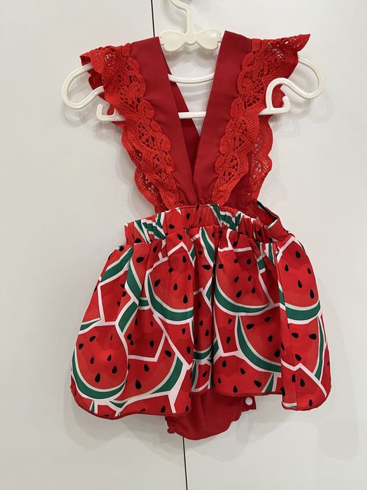 Бебешки комплект “Диня” – рокличка с панделка