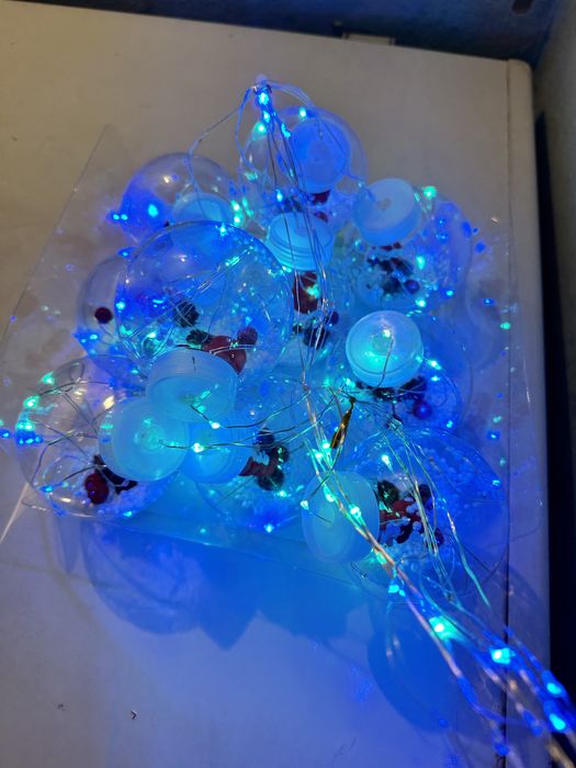 новогодние гирлянды и игрушки