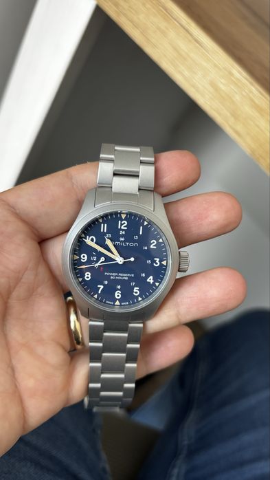 Hamilton H69509140, nou, cutie full, dial albastru superb
