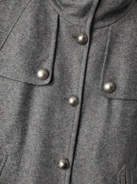 Сиво палто тип пончо- вълна Max Danieli