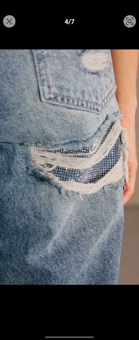 Дамски Дънки с пайети