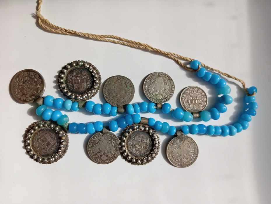 Автентичен сребърен Пендар(накит) с 9 Исторически монети!