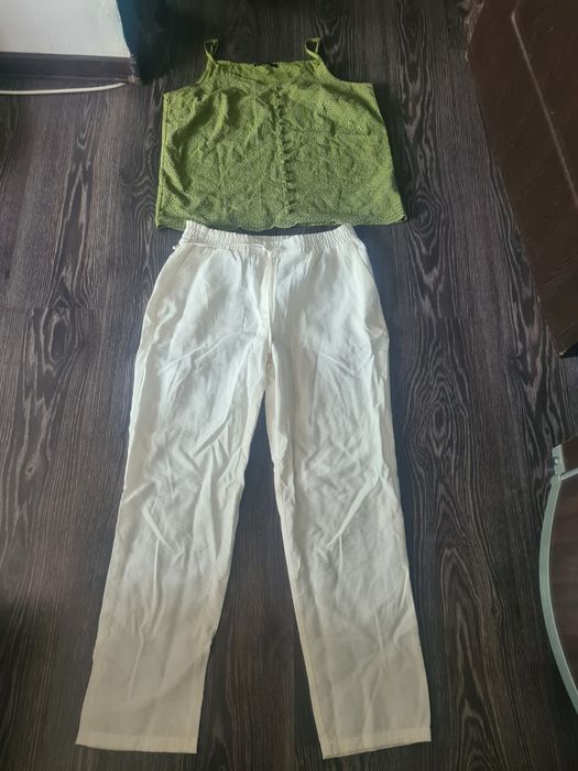 Pantaloni și  maieu dama mar 38/42 noi fără eticheta la 80 lei ambele