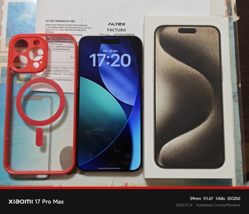 Apple iPhone 15 Pro Max -256 GB Natural Titanium  / garanție