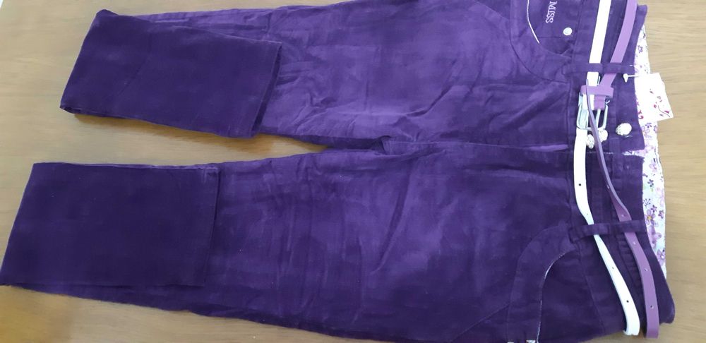 pantaloni de fete de catifea