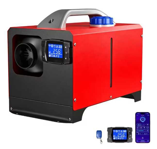 Încălzitor de aer diesel 8 kW, panou LCD inteligent, Bluetooth + telecomandă,mod automat pentru altitudine, pornire/oprire automată