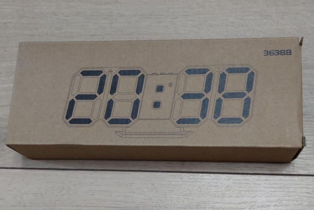 Ceasul digital cu termomentru,afisaj mare cu lumina LED alb rece,Nou