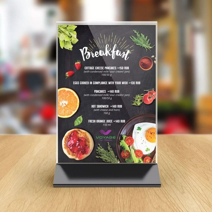 Подставка для меню для ресторанов, кафе и fast food