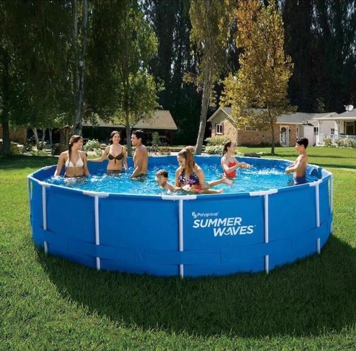 Piscină rotundă cadru metalic