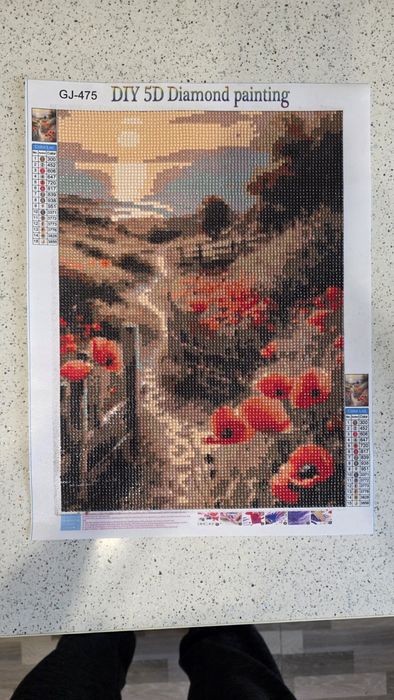 Tablouri cu diamante 5D lucrate manual