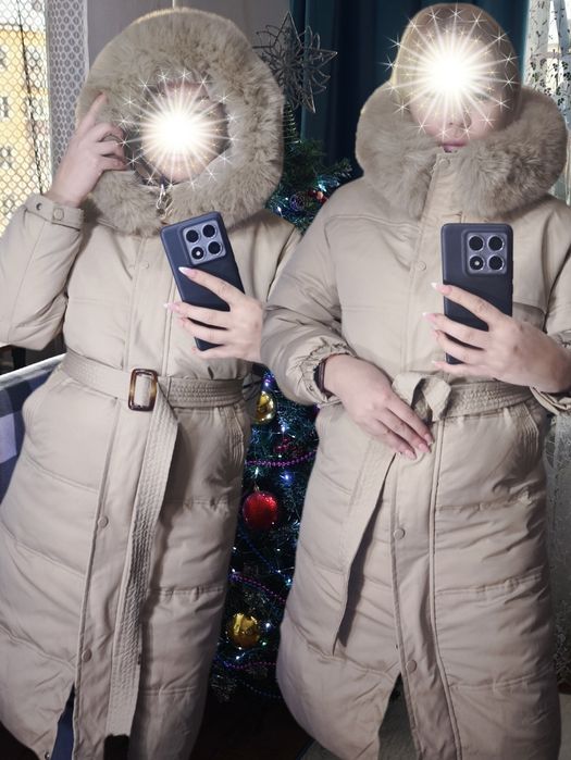 Зимний пуховик, не еврозима, прям теплый. Новый . Размер 44/46