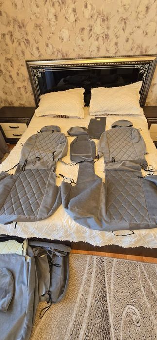 Серые чехлы на TLC PRADO 150