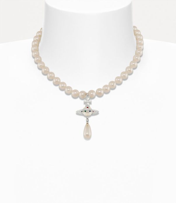 Vivienne Westwood - Колие “One Row Pearl Drop Choker”