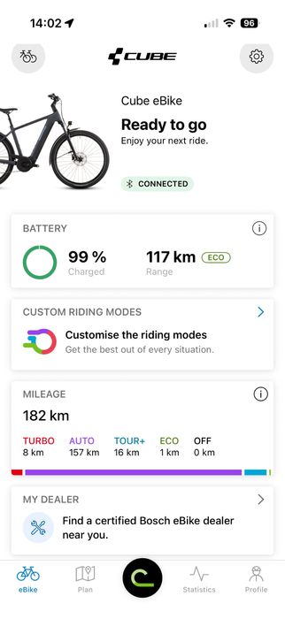 Bicicleta electrica Cube kathmandu One  L Bosch CX 100NM bat800 185km
