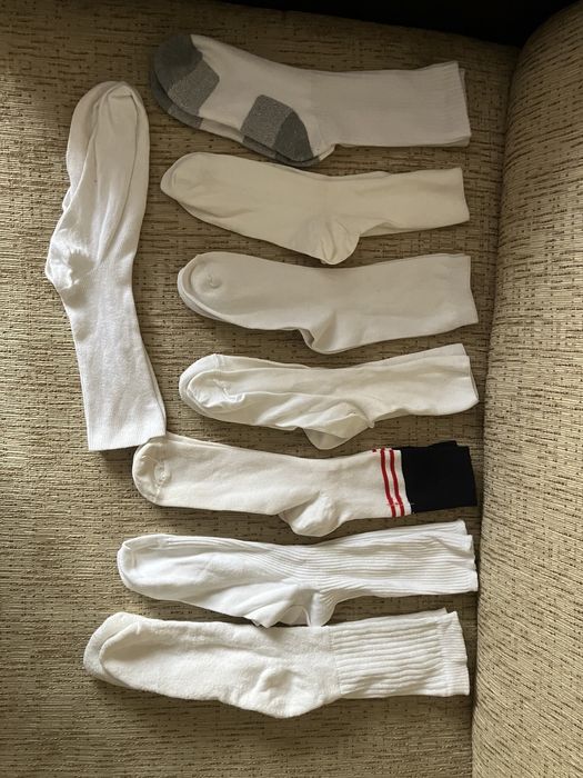 șosete albe din bumbac (40-42)