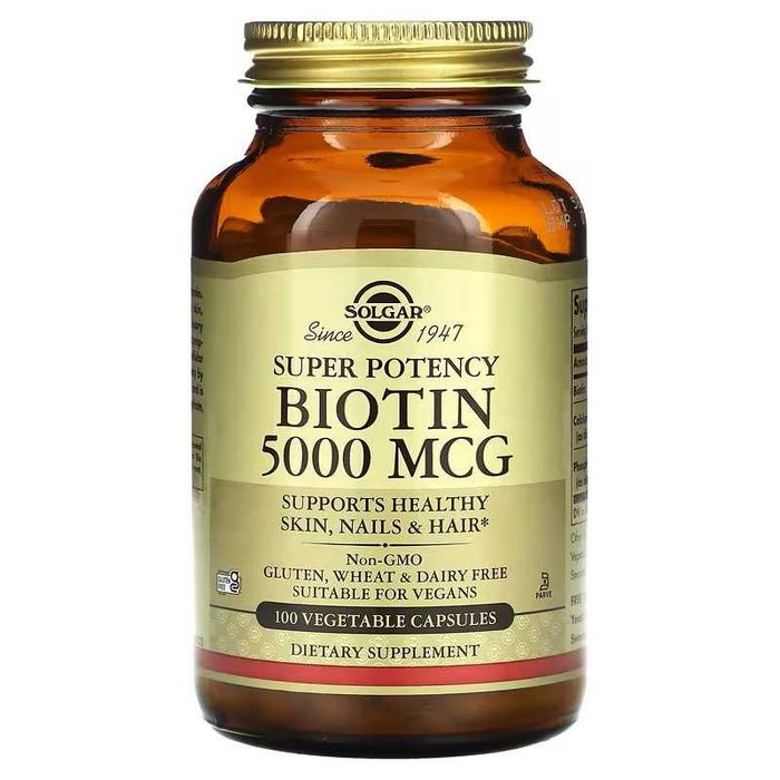 Solgar биотин Solgar Biotin 5000 мкг и 10000 мкг