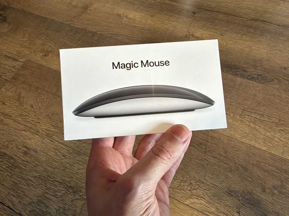 Apple Magic Mouse A1657 negru, Lightning, ca nou, cu cutie și cablu