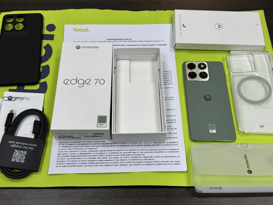 КАТО НОВ 512GB Motorola Edge 70 Yettel Гаранция 2029г. Lily Pad