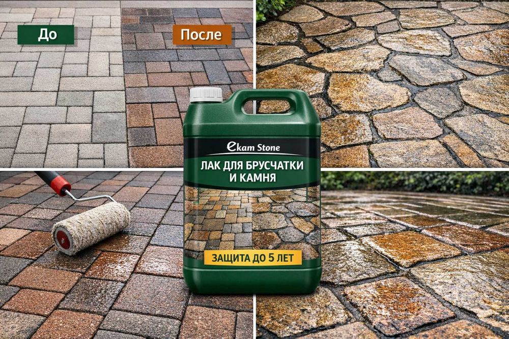 Лак для брусчатки и камня. Защитный лак для бетона 5 лет