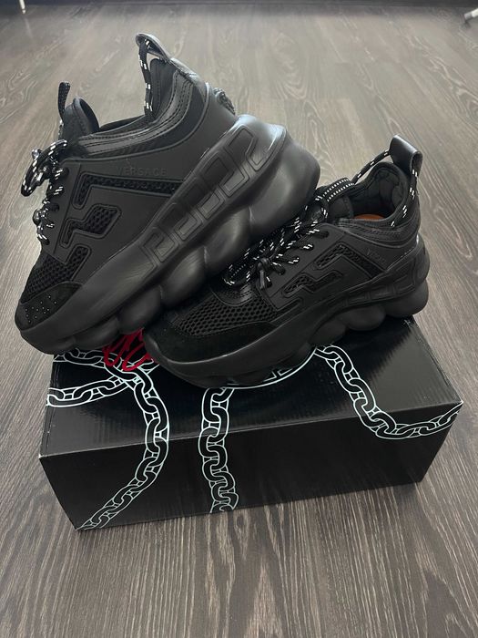 Adidasi VERSACE Chain Reaction l Produs NOU Premium din Piele la Cutie