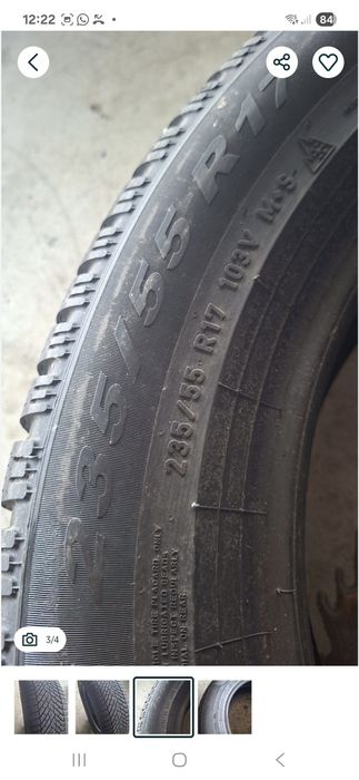 1buc 235 55 R17 Pirelli iarna M+S cauciuc anvelopa ms 17