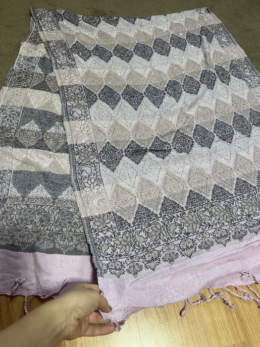 Голям кашмирен шал с кристали