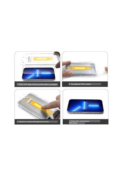 Стъклен протектор с рамка Dust Free Box за поставяне iPhone 11 / 12 / 13 / 14 серия