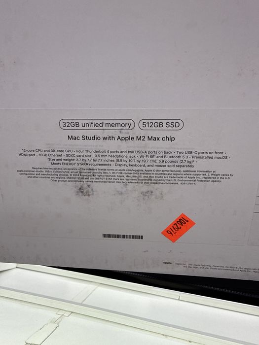 Mac stuido m2 max 32/512