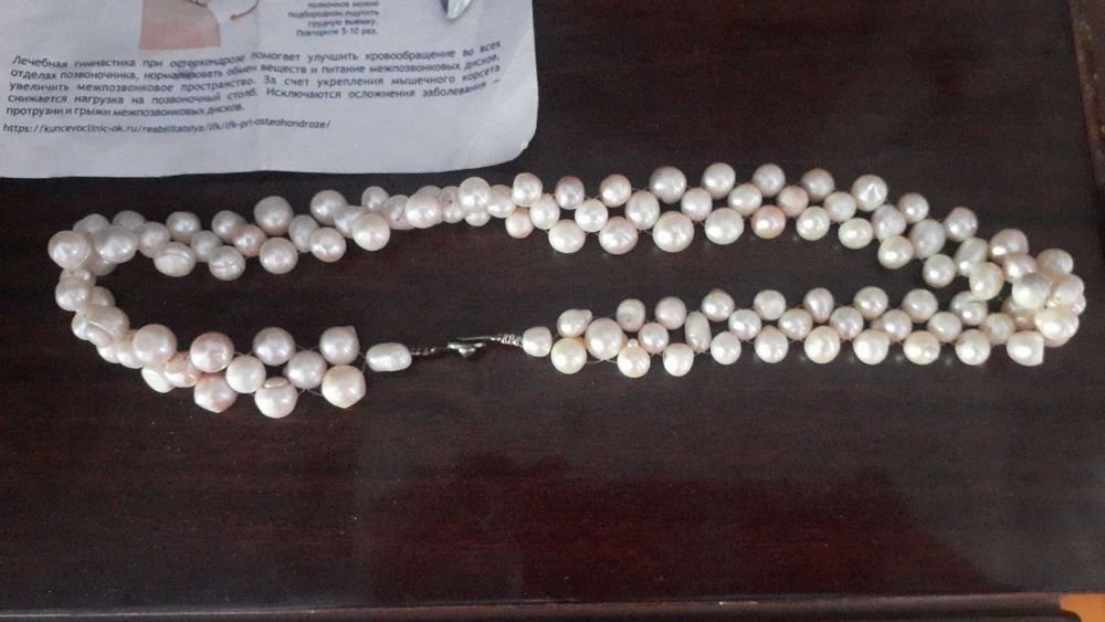 Продам срочно ожерелье из  натурального жемчуга