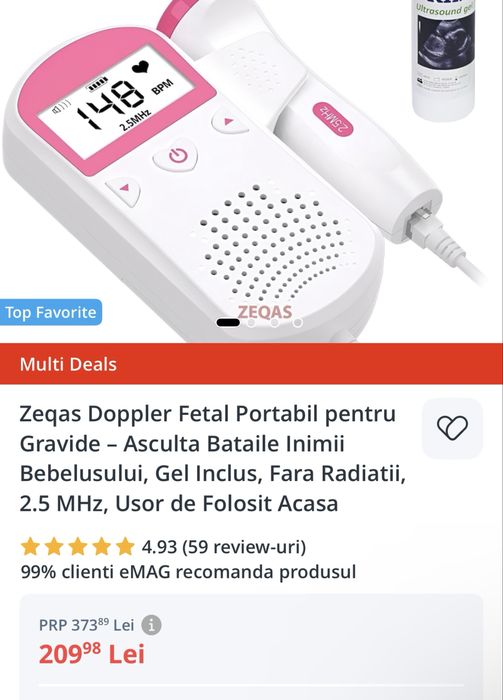 Doppler fetal portabil