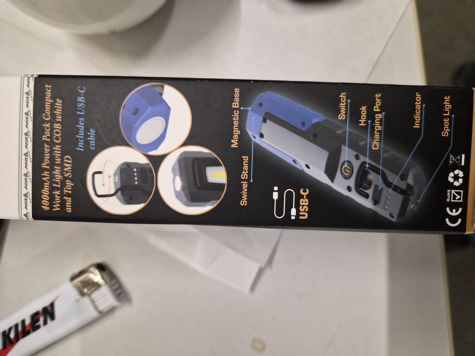 Lanterna led acu mare.Rezista impact+apa+ulei-antigel lumina 600LM