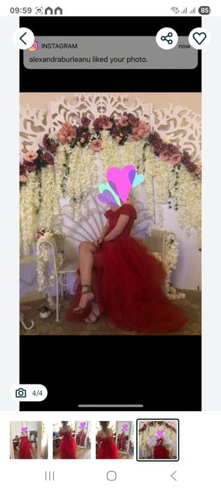 Rochie ocazie rosie marimea s