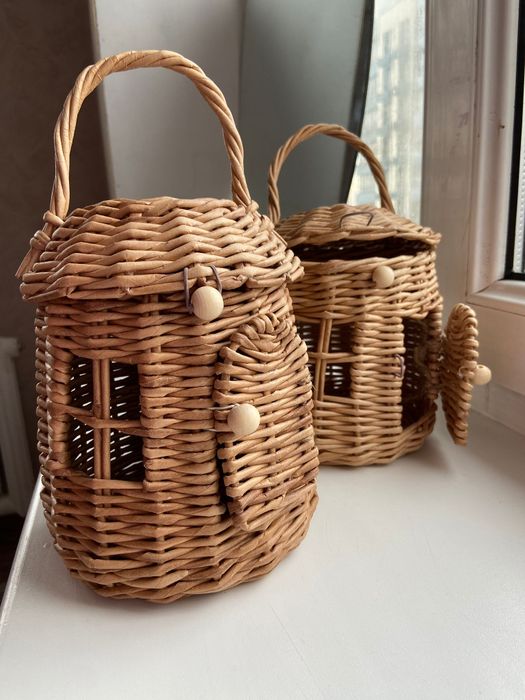 Плетеная корзинка -домик