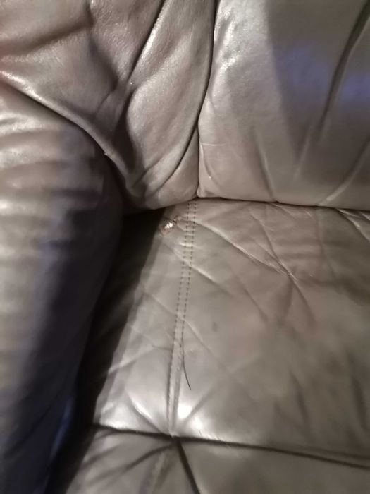 Холова гарнитура 2 дивана и фотьойл естествена кожа - телешки бокс