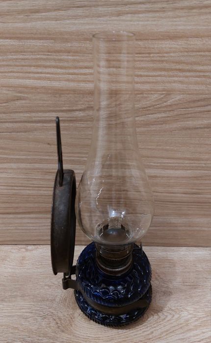 Газов фенер DITMAR BRUNNER Австрия, син цвят на стъклото.